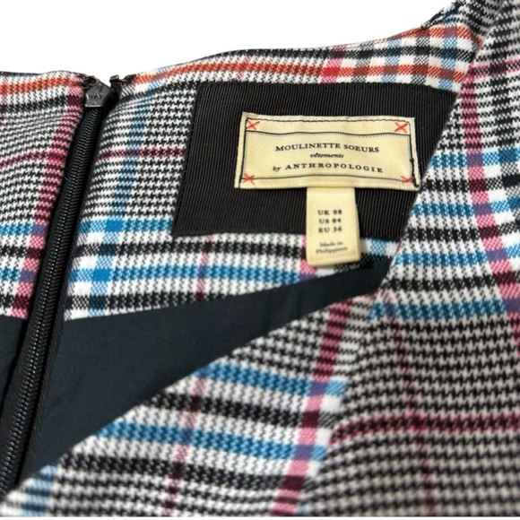 Anthropologie Moulinette Soeurs Plaid Fit & Flare Dress Women’s Size 4 - Picture 6 of 11